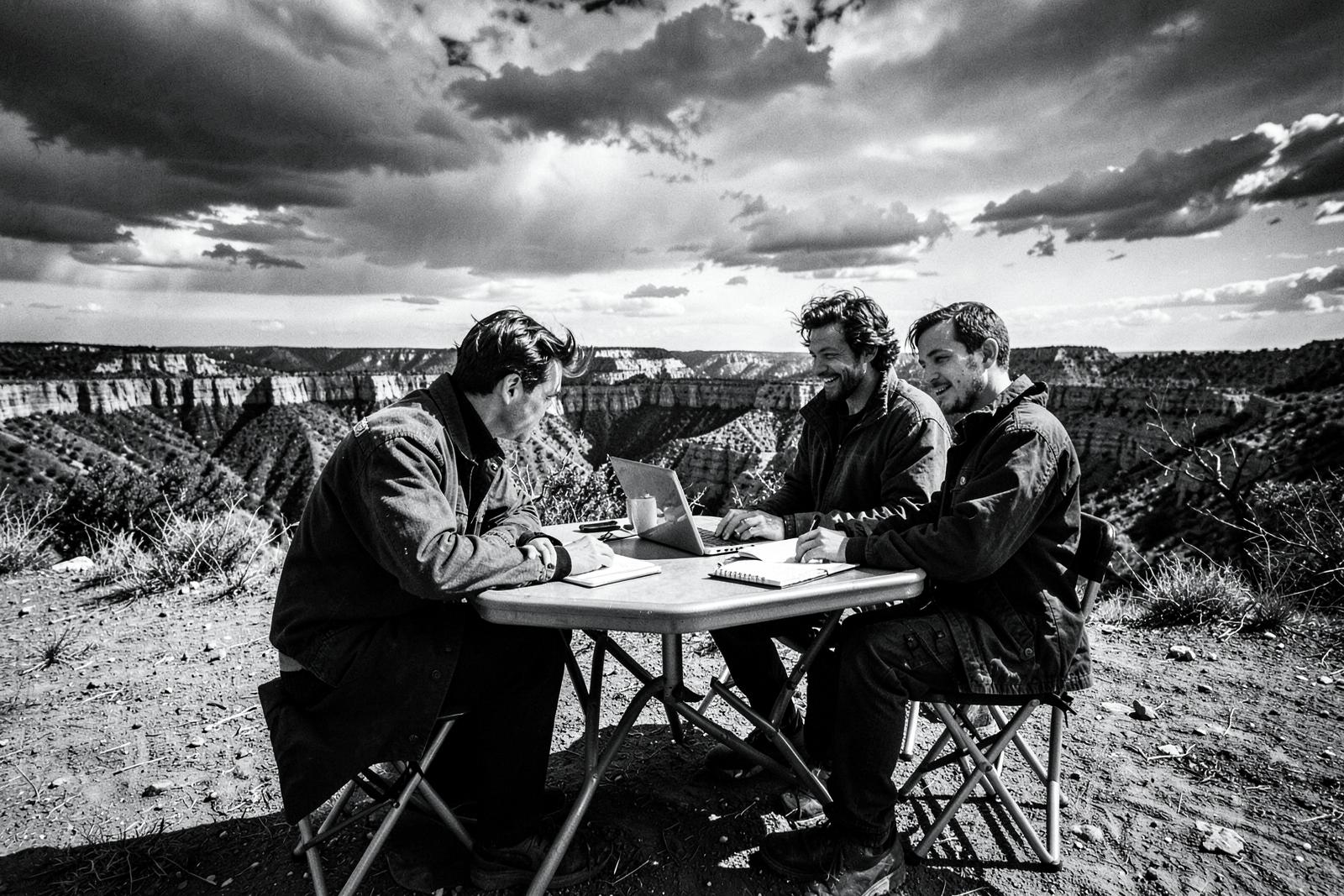 ElkHorn working session on a badlands overlook